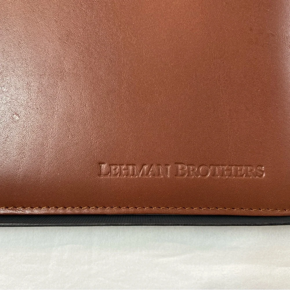 Barrington Leather Portfolio &‎ Notepad for Lehman Bros 10” x 12” incl gift box